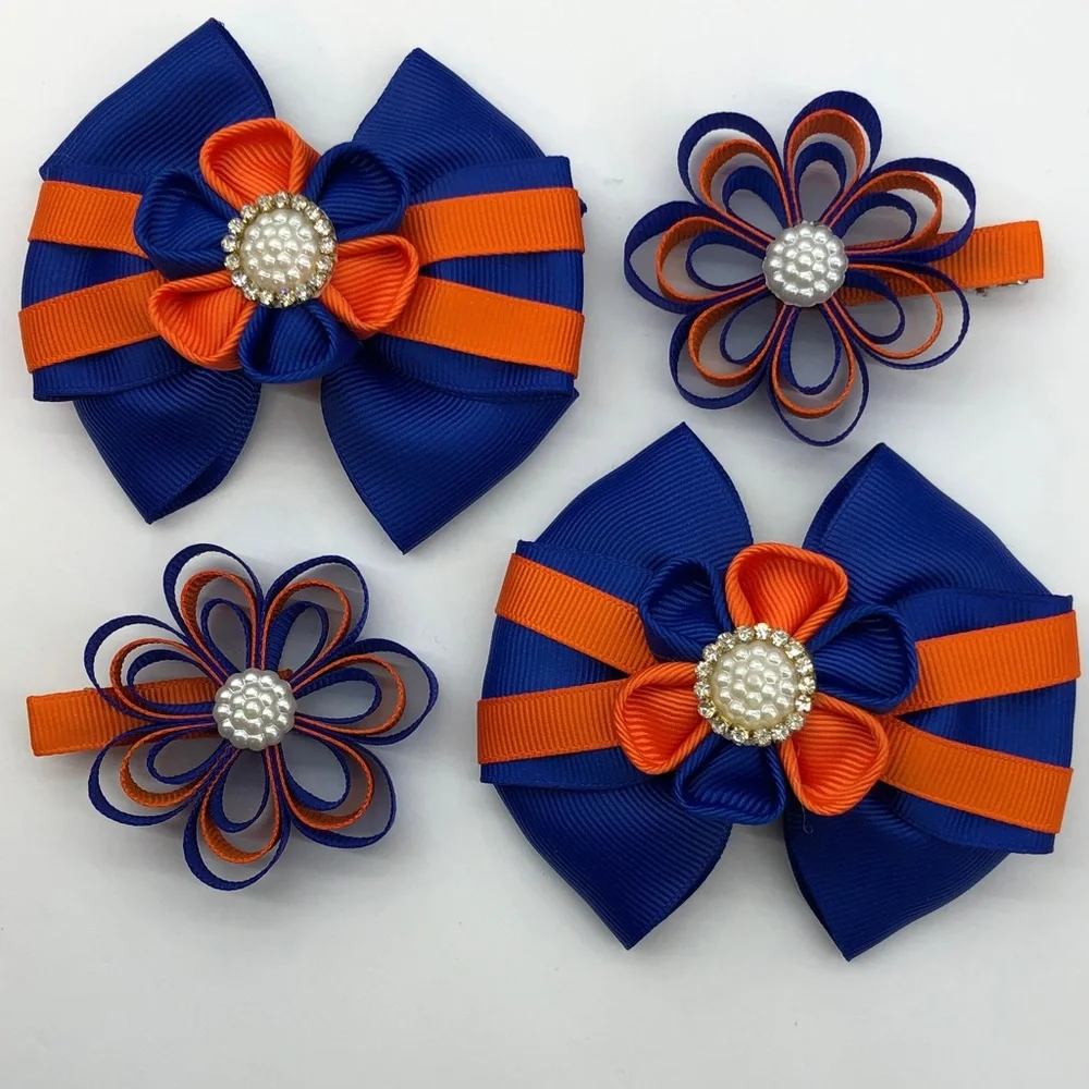 Hair bows ( set of four) alligator clips